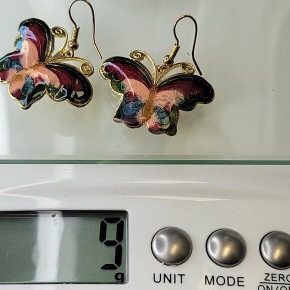 Enamel Butterfly Earrings Colorful Butterfly Earrings - Picture 6 of 12